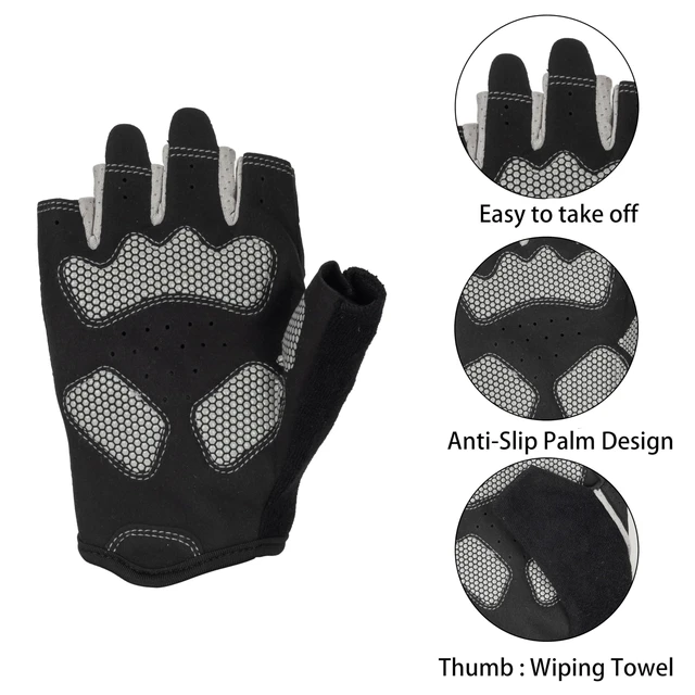 Alt view image 3 of 7 - Workout Gloves for Men Women, Anti Slip Breathable Weight Lifting Gloves for Gym Exercise, Cycling, Fitness, Training