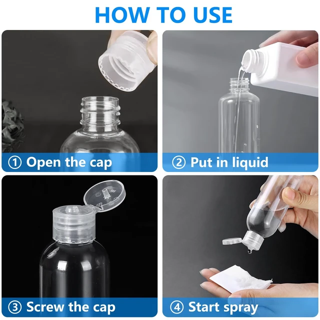 Alt view image 4 of 6 - DTDNZKN 4 Pack 3.4 Oz (100ml) TSA Approved Travel Bottles for Toiletries