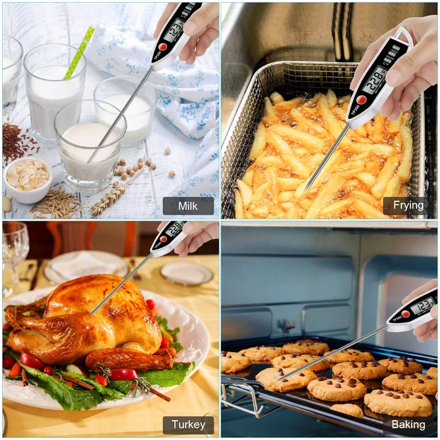 Alt view image 2 of 7 - Meat Food Thermometer, Digital Candy Cooking Thermometer, Kitchen Cooking Thermometer Instant Read for BBQ Grill, Oil, Milk, Bath Water, Deep Fry, Candle Temperature