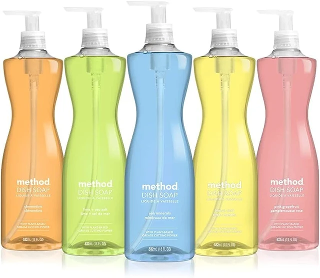 Alt view image 5 of 7 - Method Dish Soap, Lime + Sea Salt, Tough on Grease, 18 Fl Oz (Pack of 1)
