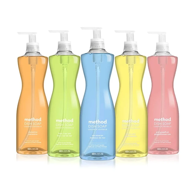 Alt view image 7 of 7 - Method Dish Soap, Lime + Sea Salt, Tough on Grease, 18 Fl Oz (Pack of 1)