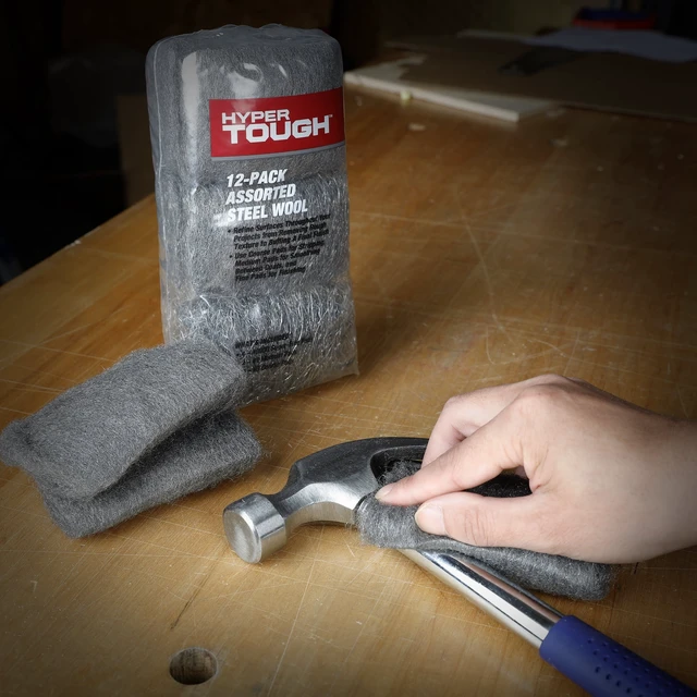 Alt view image 2 of 6 - Hyper Tough Multi Grade Assorted Steel Wool Pads, 12-pack, Model 2148