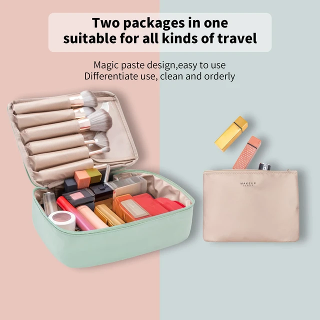 Alt view image 3 of 7 - Queboom Travel Makeup Bag Cosmetic Bag Toiletry Bag for Women & Men, Green