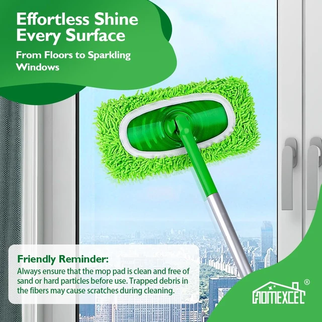 Alt view image 4 of 7 - HOMEXCEL Reusable Microfiber Mop Pads Compatible with Sweeper Mop, Dry & Wet Sweeping Cloths, Washable Wet Pads Refill for Multi-Surface/Hardwood Floor Cleaning, Pack of 4