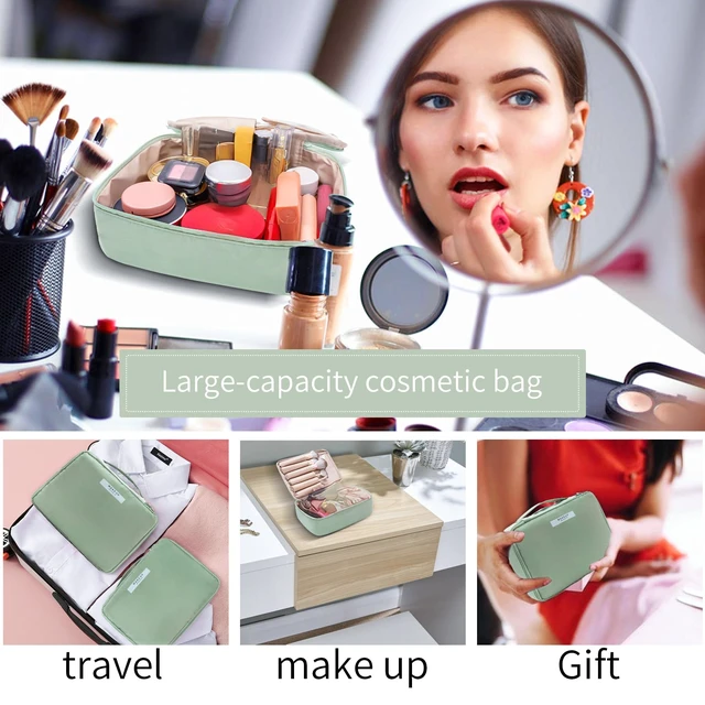 Alt view image 6 of 7 - Queboom Travel Makeup Bag Cosmetic Bag Toiletry Bag for Women & Men, Green