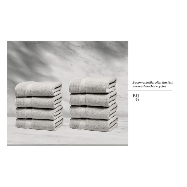 Alt view image 4 of 4 - Better Homes & Gardens Signature Soft Solid Cotton Hand Towel, Blue Admiral
