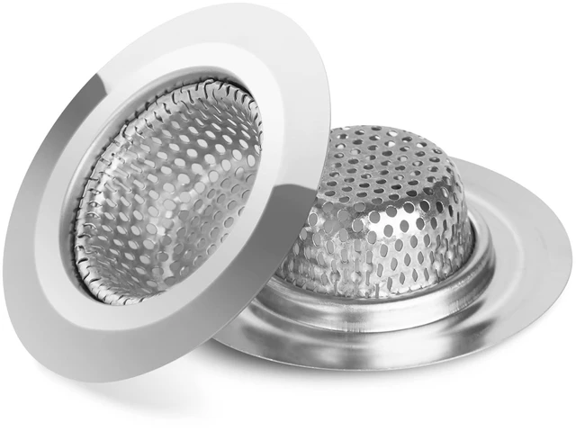 Main image of Ohtomber 2PCS 2.79" Stainless Steel Bathtub Drain Strainer Hair Catcher