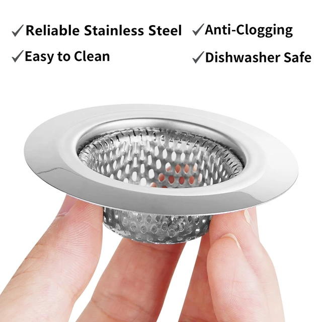 Alt view image 3 of 7 - Ohtomber 2PCS 2.79" Stainless Steel Bathtub Drain Strainer Hair Catcher