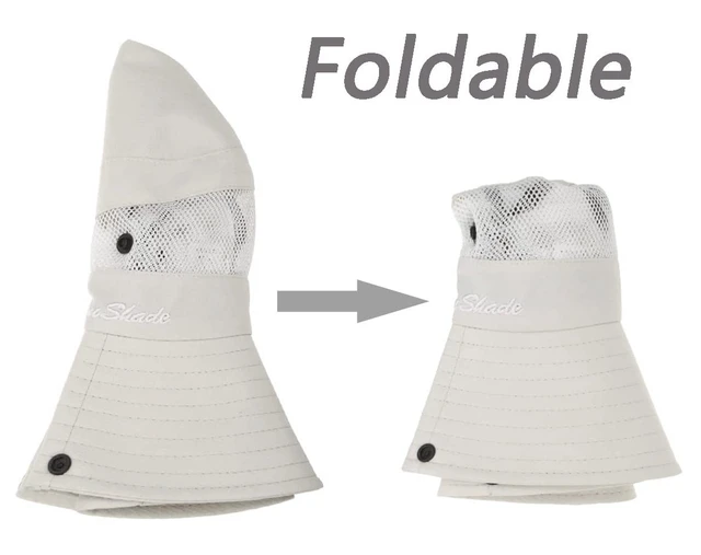 Alt view image 3 of 6 - Womens Sun-Hat Outdoor Protection Foldable Beach-Bucket-Hat Ponytail-Hole