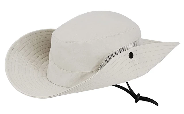 Alt view image 4 of 6 - Womens Sun-Hat Outdoor Protection Foldable Beach-Bucket-Hat Ponytail-Hole