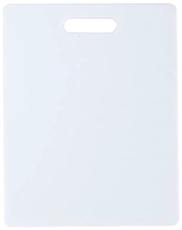 Main image of FARBERWARE Reversible Plastic Cutting Board, 8x10 Inch, White, Dishwasher Safe, Non-Porous and Durable for Chopping, Slicing, Prep, Easy to Store