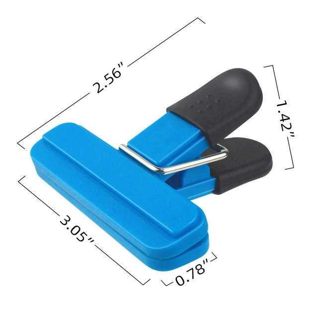 Alt view image 6 of 7 - 6 Pack Chip Bag Chips Food Clips with Heavy Duty Tight Seal Grip Plastic Bags Clips for Food Storage Assorted Colors Food Bag Clips Snack Clips Small Sizes Kitchen Clip for Coffee Snacks (3 Colors)