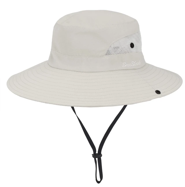 Alt view image 5 of 6 - Womens Sun-Hat Outdoor Protection Foldable Beach-Bucket-Hat Ponytail-Hole