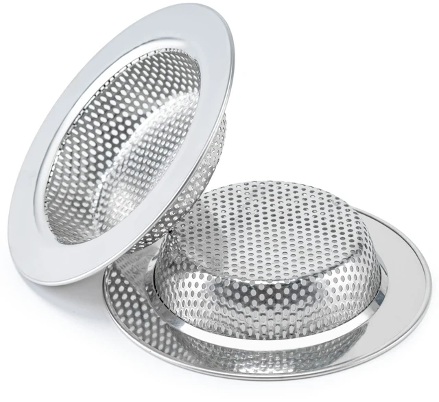 Main image of 2 Pcs Sink Strainer Double-Layer Safe Design for Kitchen Sink Drain Basket