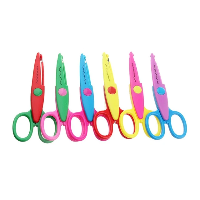 Alt view image 3 of 5 - Jialeey Plastic Kids Design Safety Art Scissors Creative Crafts Scissors Paper Scrapbooking Decorative Wave Lace Edge Cutters Set 6 PCS
