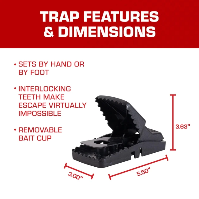 Alt view image 7 of 7 - Tomcat Rat Snap Trap, 1 Rat Size Trap