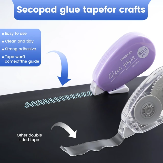 Alt view image 5 of 6 - 4 Pack Double Sided Tape Roller, Scrapbook Supplies, Glue Tape Roller for Crafts, Double-Sided Adhesive Tape Runner for Scrapbooking, School Office Journaling Supplies (5805-1(full color), 4 Pack)