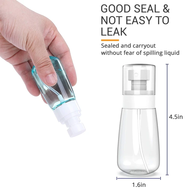 Alt view image 2 of 7 - RELANOR 2 Pack Small Travel Spray Bottle Mini Size Mist Bottles 2oz/60ml
