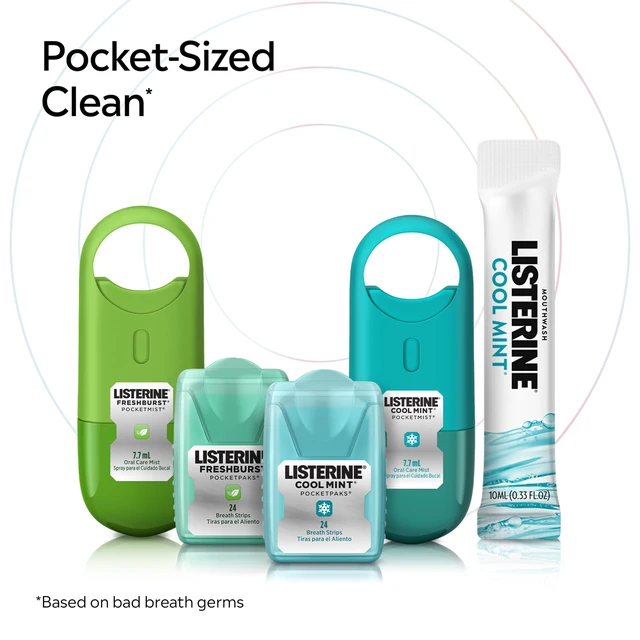 Alt view image 7 of 7 - Listerine Pocketmist Oral Care Mist, Cool Mint, 0.26 fl. oz/7.7 mL x 2