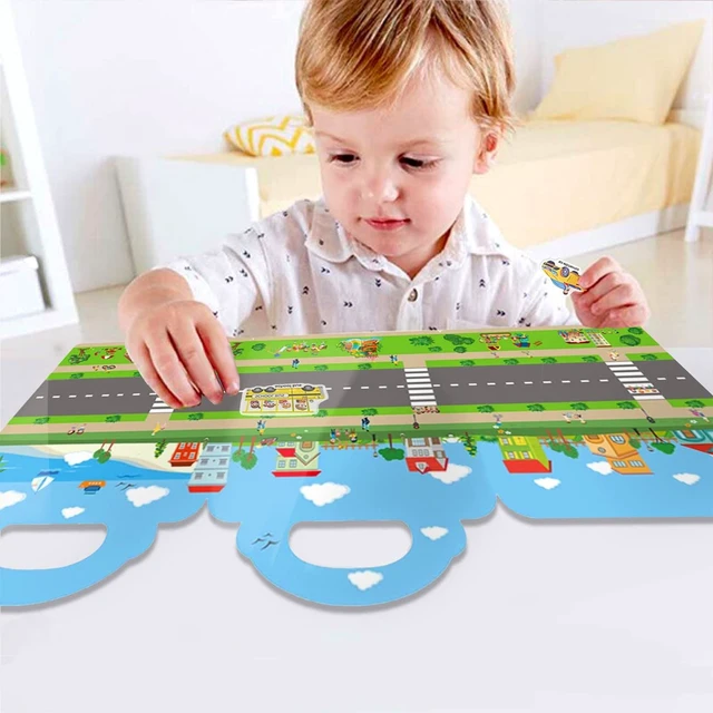 Alt view image 7 of 7 - Reusable Sticker Book for Kids, Vehicles Truck Stickers Educational Learning Toys Travel Stickers Activity Books for Toddler Girls Boys Age 3+ Birthday Gifts