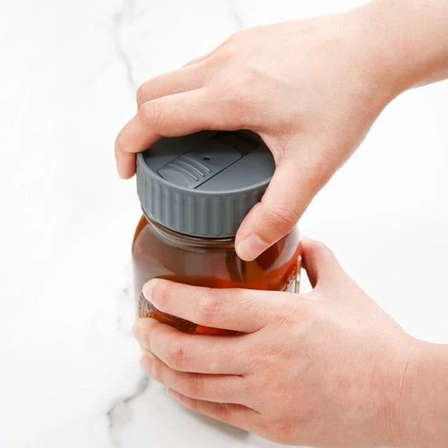 Alt view image 2 of 4 - Mainstays BPA-Free Plastic Mason Jar Lids for Drinking Dishwasher Safe Gray Canning Jar Lids