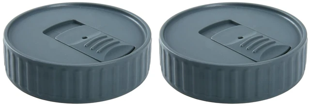 Main image of Mainstays BPA-Free Plastic Mason Jar Lids for Drinking Dishwasher Safe Gray Canning Jar Lids