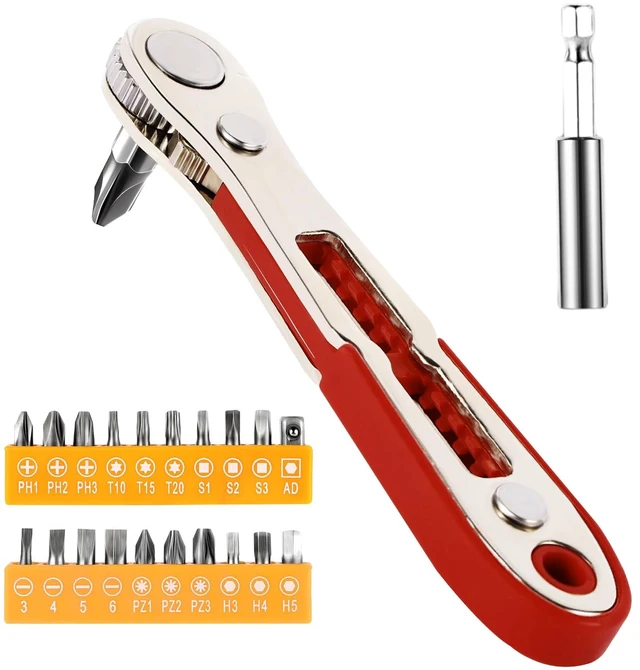 Main image of 22-in-1 Magnetic Ratchet Screwdriver Set w/Reversible Wrench & Bits | Compact for Tight Spaces, DIY/Home/Car Repairs | Best Gift for DIYers, Handymen & Men