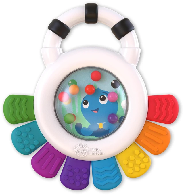 Main image of Baby Einstein Outstanding Opus The Octopus Sensory Rattle & Teether Multi-Use Toy, BPA Free & Chillable, 3 Months & up, Multicolored