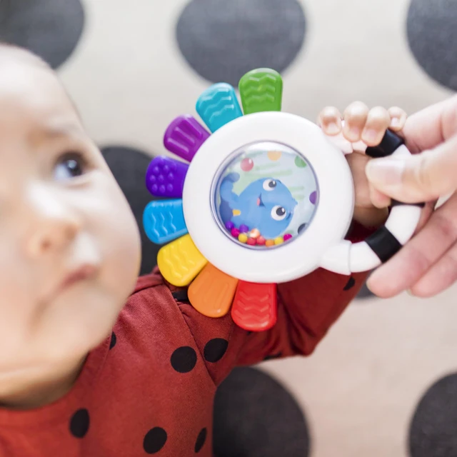 Alt view image 7 of 7 - Baby Einstein Outstanding Opus The Octopus Sensory Rattle & Teether Multi-Use Toy, BPA Free & Chillable, 3 Months & up, Multicolored