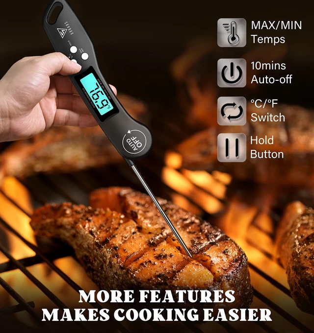 Alt view image 3 of 7 - DOQAUS Meat Thermometer Digital Instant Read Food Thermometer for Cooking