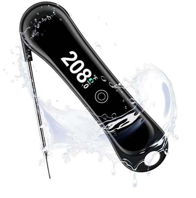 Main image of Food Thermometer Digital, Instant Read Meat Thermometer with Backlight & Foldable Probe, Waterproof Kitchen Cooking Thermometer for Grill, BBQ, Deep Fry, Candy, Milk, Coffee