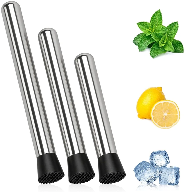 Main image of Muddler for Cocktails, 4 Pack Cocktail Muddler, Stainless Steel Muddler