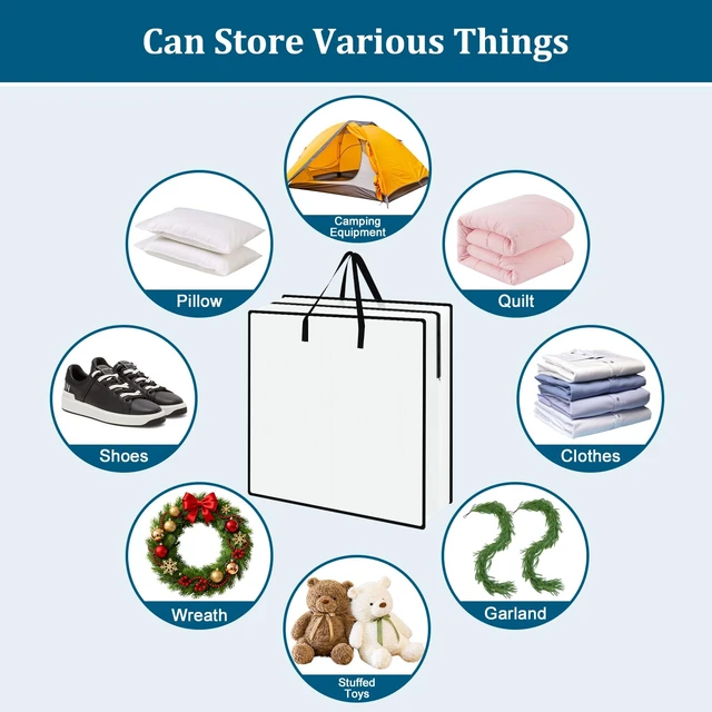 Alt view image 7 of 7 - Wreath Storage Bag, 26" Wreath Storage Container, Clear Moving Bags