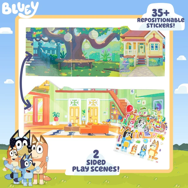 Alt view image 3 of 7 - Horizon Group USA Bluey Sticker Playset, 2 Sticker Play Scenes, 35+ Reusable Puffy Bluey Repositionable Stickers for Kids, Perfect for Travel, Screen-Free Fun