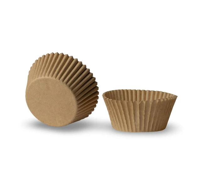 Alt view image 2 of 7 - 200 Paper Cupcake Liners, Muffin Liners or Baking Cups for Desserts, Muffins, Cupcakes and More Treats; Grease Proof, No Smell, Food Grade, Nut Serving Containers (Brown)