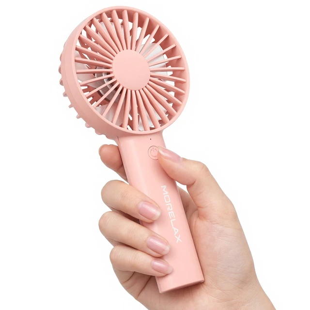 Alt view image 2 of 7 - Jancane Handheld Fan, Portable Fan, 4000mAh Rechargeable Personal Fan, 10H Battery, Strong Wind, Small & Powerful, Cute Design for Travel, Makeup, Girls Women Summer Travel Essential Gift