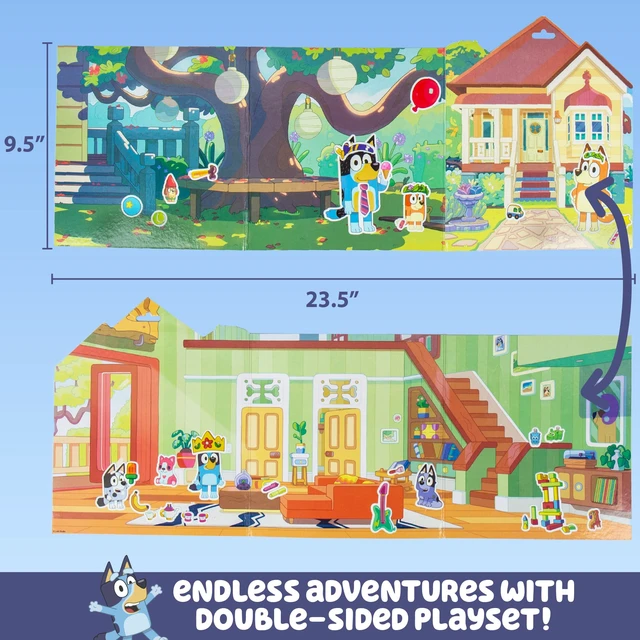 Alt view image 5 of 7 - Horizon Group USA Bluey Sticker Playset, 2 Sticker Play Scenes, 35+ Reusable Puffy Bluey Repositionable Stickers for Kids, Perfect for Travel, Screen-Free Fun