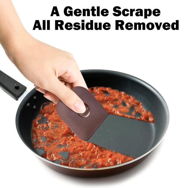 Alt view image 4 of 7 - Pan Scraper, 5 Pcs Pot & Dish Scraper Plastic, Sturdy Scraper Kitchen Tool