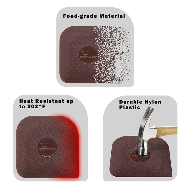 Alt view image 5 of 7 - Pan Scraper, 5 Pcs Pot & Dish Scraper Plastic, Sturdy Scraper Kitchen Tool