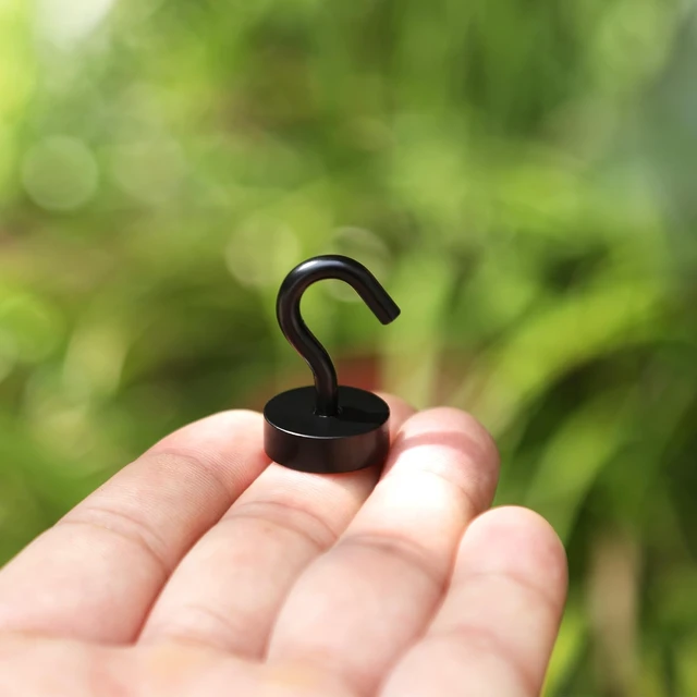 Alt view image 2 of 7 - Neosmuk Magnetic Hooks Steel Tube Design for Cruise,30lb+ Black,6 Pack