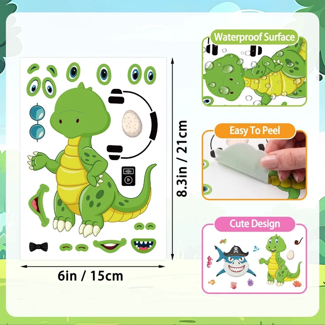 Alt view image 3 of 7 - 24 Sheets Make a Face Stickers for Kids Toddlers Party Favors Crafts