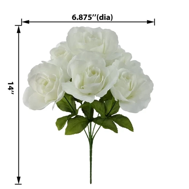 Alt view image 5 of 5 - (4 pack) Mainstays Indoor Artificial Sweet Rose Flower Pick, White, 14 in