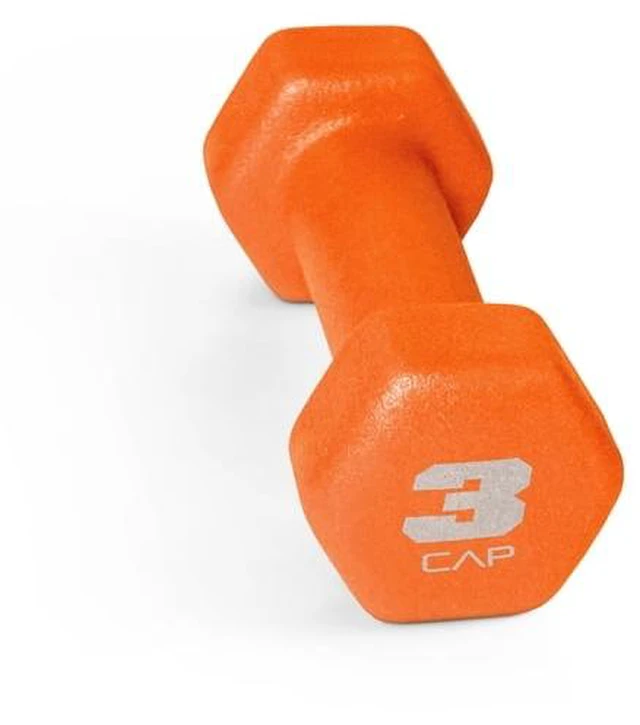 Main image of CAP, 3lb Neoprene Dumbbell, Orange, Single