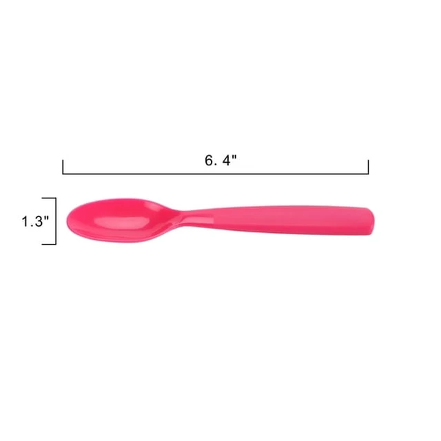 Alt view image 5 of 5 - Your Zone Kids Dinnerware Set, 24-Piece Plastic Plates, Bowls, Cups & Utensils, Pink Assorted