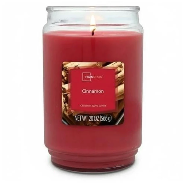 Main image of Mainstays Cinnamon Scented Single-Wick Glass Jar Candle, 20 oz