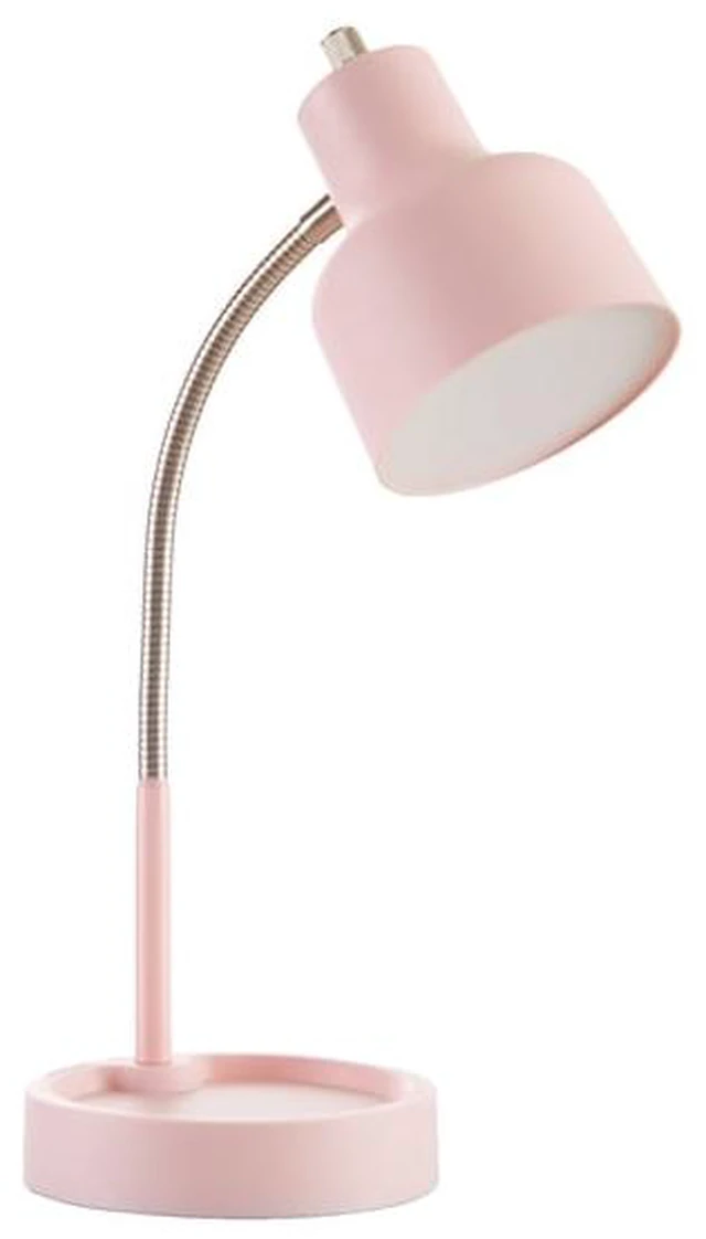Main image of Mainstays LED Desk Lamp with Catch-All Base & AC Outlet, Matte Blush Pink