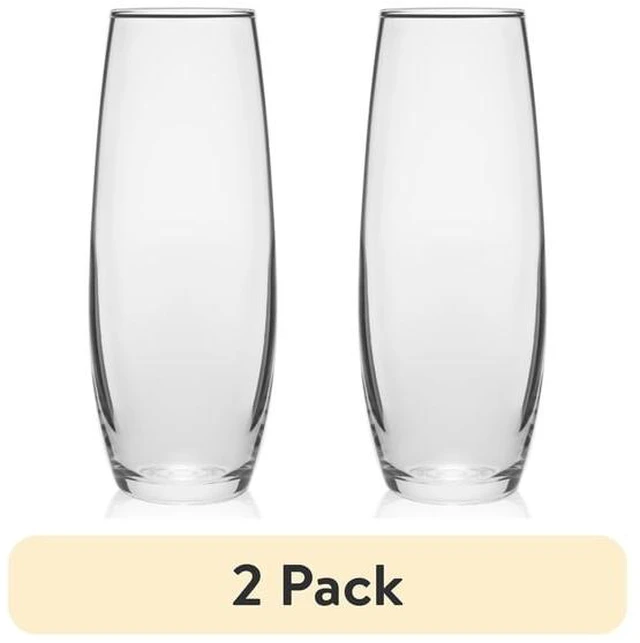 Main image of (2 pack) Libbey Clear Glass Bud Floral Vase, 6"