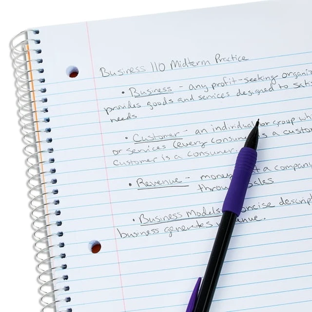 Alt view image 2 of 4 - (4 pack) Pen+Gear College Ruled Poly 1-Subject Notebook with Inside Pockets, 9 in x 11 in, 100 Heavyweight Sheets