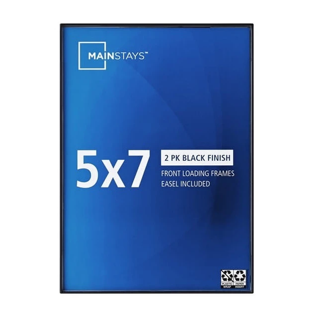 Alt view image 4 of 5 - Mainstays 5 x 7 Black Front-Loading Picture Frames, Wall or Tabletop, Set of 6