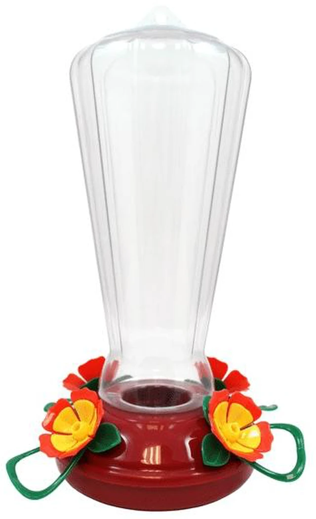 Main image of More Birds Hollyhock Hummingbird Feeder with 25 oz Nectar Capacity - Clear Plastic Design